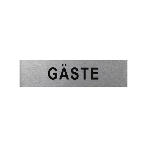 Aluminium T�rschild G�ste 160x40mm