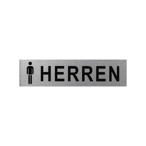 Aluminium T�rschild Mann / Herren 160x40mm