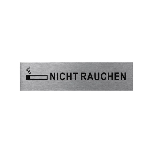 Aluminium T�rschild Nicht Rauchen 160x40mm