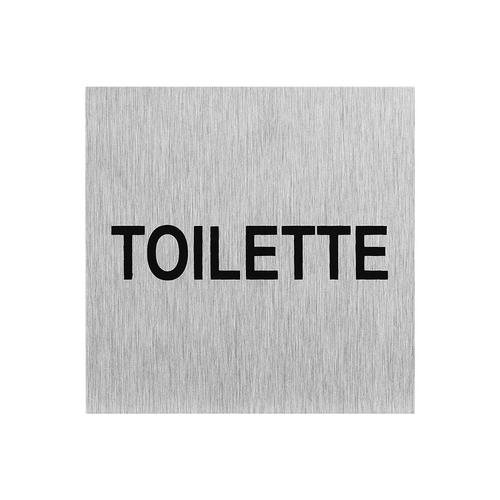 Aluminium T�rschild Toilette 60x60mm