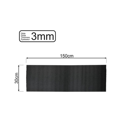 Anti-Rutsch-Matte schwarz 150x30cm 3mm fl�ssigkeitsdicht antirutschmatte