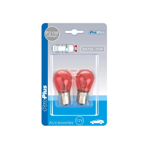 Autolampe 12V 21W BA15s orange 2 St�ck im Blister