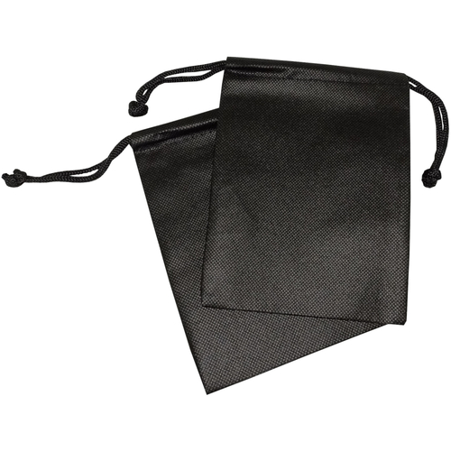 50 Zuziehbeutel schwarz PP 10x14 cm Kordelzugbeutel