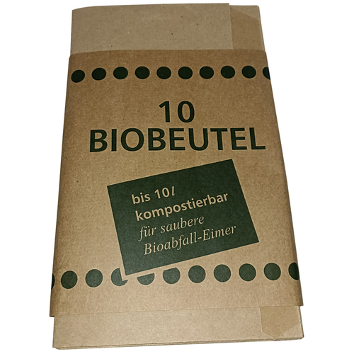 Biobeutel Bioabfall Biotonne Abfallbeutel kompostierbar 10 Liter Papier braun
