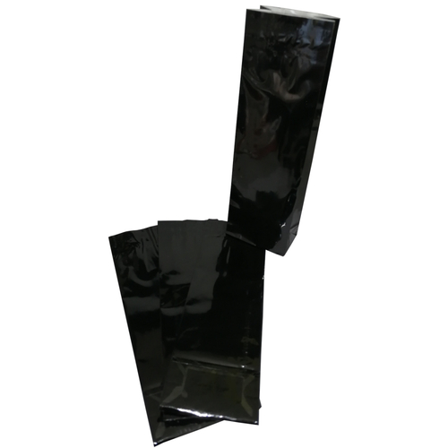 50 Teet�ten 50 g schwarz OPP/ Kraftpapier / PET-Blockbodenbeutel 55+30 x 175