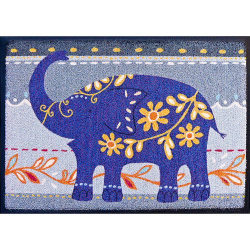 Easy-Clean Fu�matte >>Elefant blau