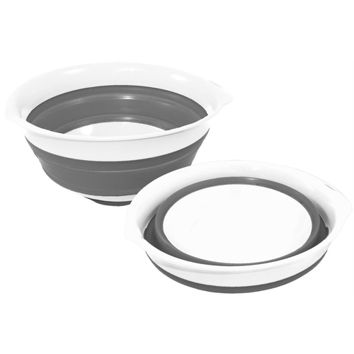 Faltbare Sch�ssel 3l wei�/grau Campinggeschirr Campingsch�ssel