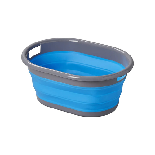 Faltbarer W�schekorb 17 Liter Wohnwagen Wohnmobil platzsparend blau