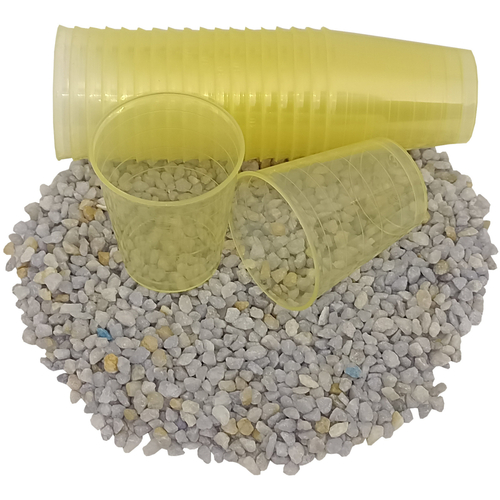 150 Einmal-Medizinbecher Einnehmebecher Schnapsbecher gelb 30 ml