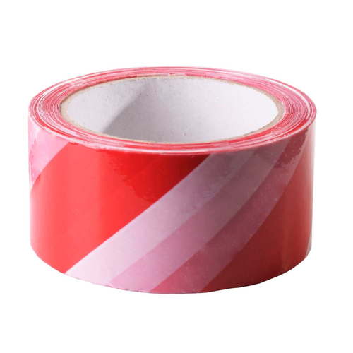 10 Rolle Klebeband Warnband wei� / rot