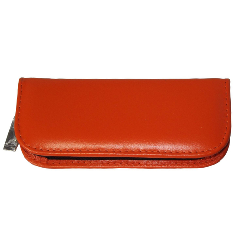 Reiseapotheke Leer 20er Orange echtes Leder