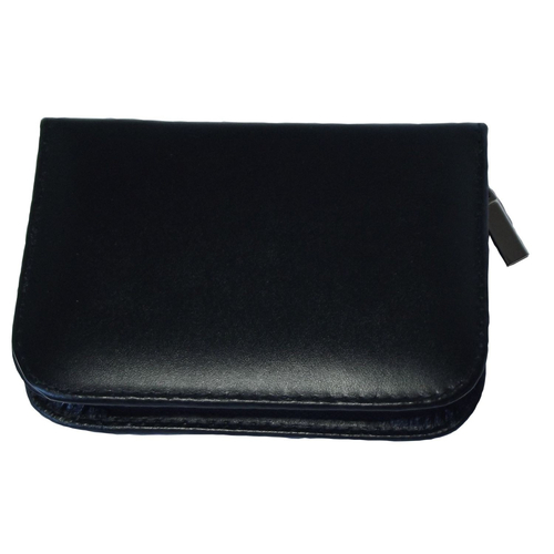 Reiseapotheke f�r Sch�sslersalze ohne Gl�ser 12er Schwarz echtes Leder