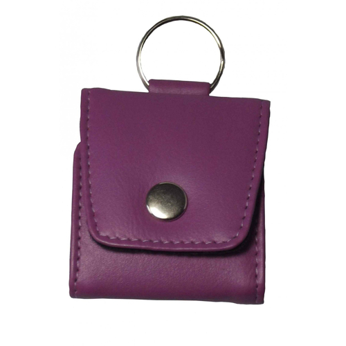 Reiseapotheke Schl�sselanh�nger Notfall-Etui Leer 5er Brombeer echtes Leder