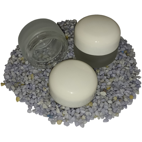 5 x Designer Glas Tiegel Jula 15ml Geldosen Leer