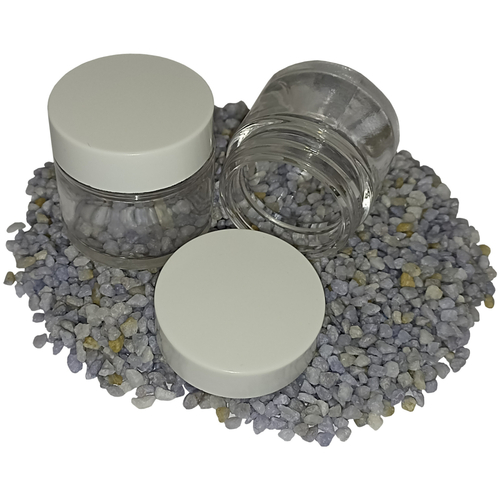 5 x Geltiegel Glas Tiegel Nora 30ml Geldosen Leer