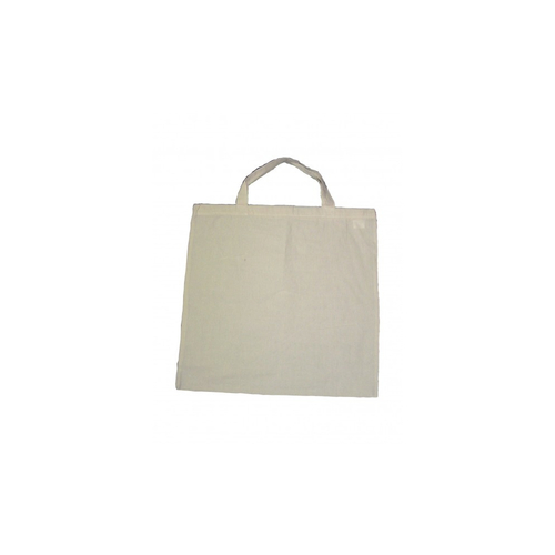 1 Baumwolltragetasche UNBEDRUCKT 50x50 kurzer Henkel