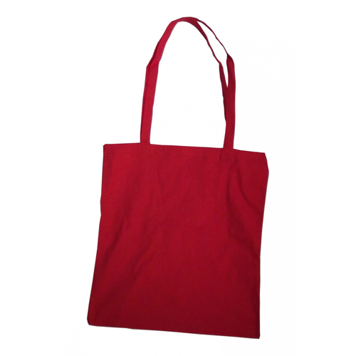 1 Baumwolltragetasche Stofftasche rot 38x42 langer Henkel