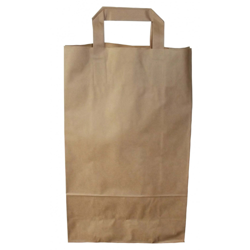 10 Papiertragetasche Tragetaschen 22x10x36cm braun Papier Klein