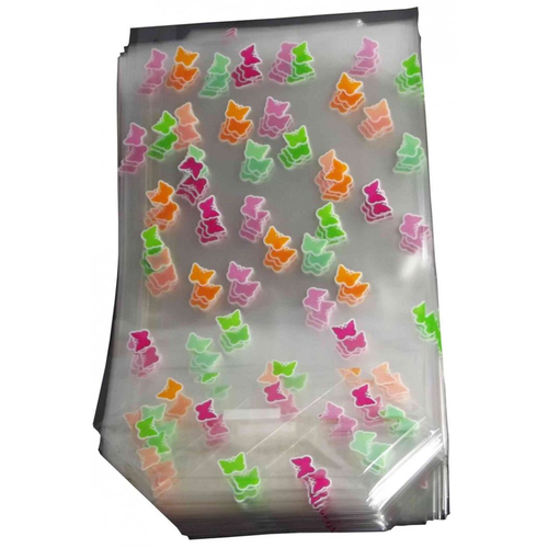 400 Cello Bodenbeutel Valentinstag mit Schmetterlingen 145x235mm