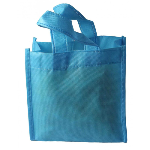 5 PP Tragetasche Apothekertasche blau 16x16x6 klein