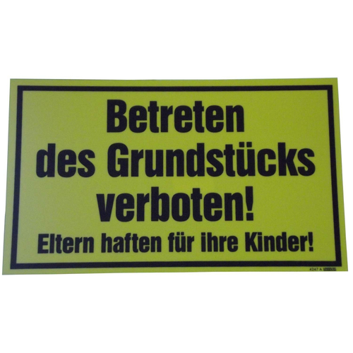 Betreten des Grundst�ckes verboten!