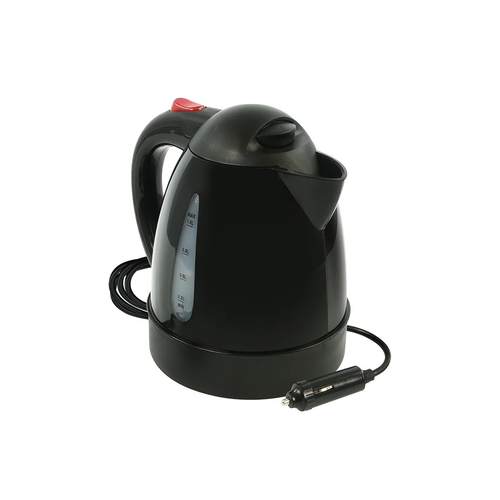 Wasserkocher 12V 1Liter Schwarz Anschluss Zigarettenanz�nder