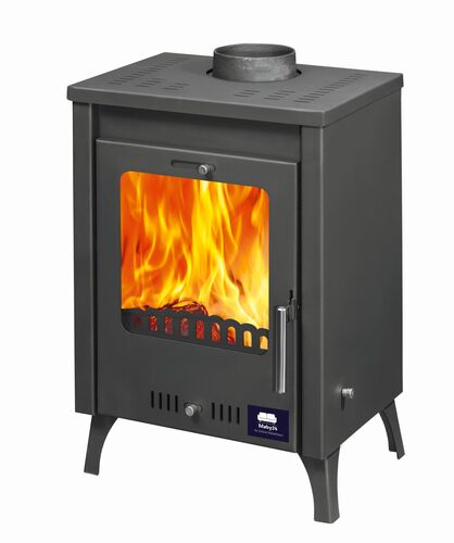Kamin Ofen Kaminofen Anthrazit Rauchrohr 7,8KW Olympus BimSchV2  EEK A
