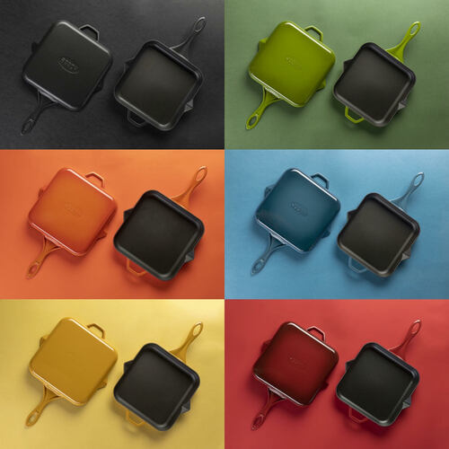 Gusseisen Pfanne Bratpfanne Induktion Servierpfanne 28x28