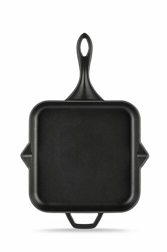 Gusseisen Pfanne Bratpfanne Induktion Servierpfanne 28x28 