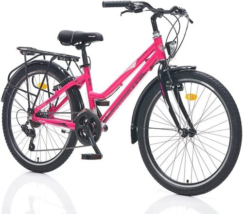 24 Zoll Alu Fahrrad Cityrad 24 M�dchen Fahrrad Rad 21G Rh 38 cm STVO