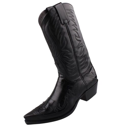 Sendra Boots 3241 Herren Cowboy-Stiefel Schwarz 