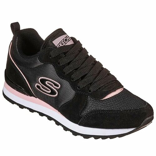 Skechers Damen Sneakers OG 85 STEP N FLY Schwarz/Rosa