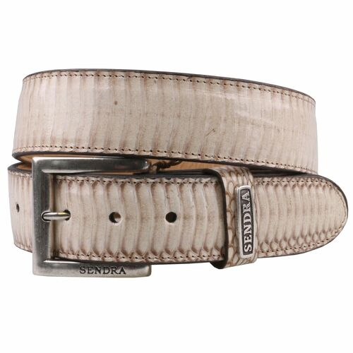 Sendra G�rtel Schlangenleder 8563 beige/braun