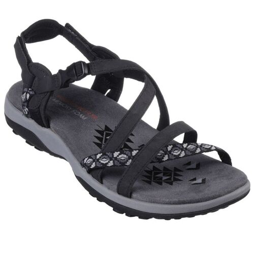 Skechers Reggae Slim Vacay Damen Sandalen Schwarz