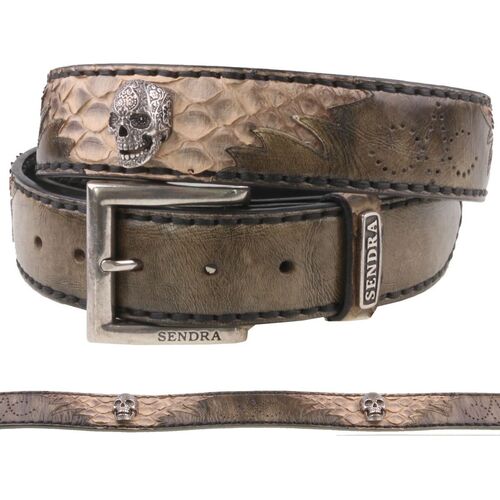 Sendra Python Lederg�rtel 1274 Braun