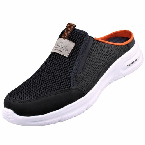 Rieker Herren Pantolette Clogs Blau