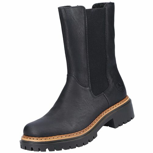 Rieker Damen Chelsea Boots gef�ttert Schwarz
