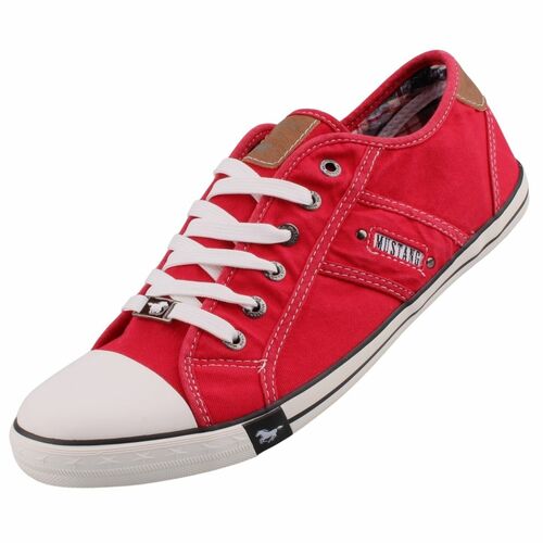 Mustang Herren Canvas Sneaker Rot