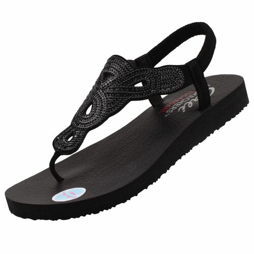 Skechers Damen Zehentrenner Meditation Pearl Perfection Schwarz