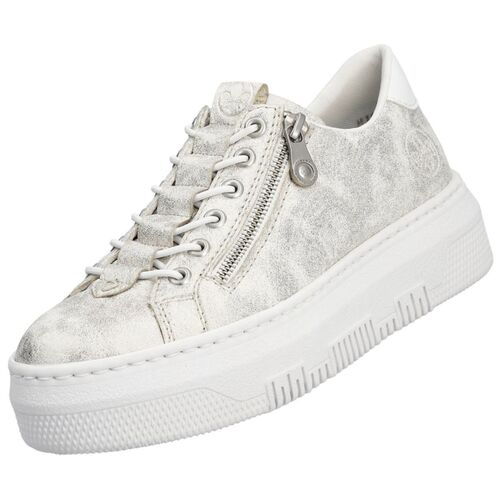 Rieker Damen Sneaker Gold/Wei�