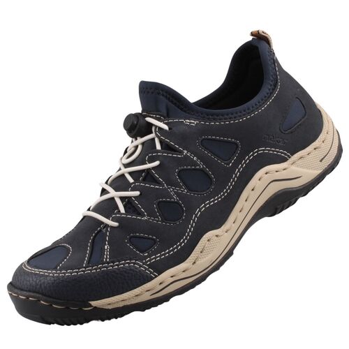 Rieker Damen Slipper Blau