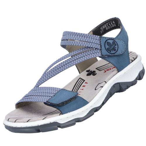 Rieker Damen Trekking Sandalen Blau