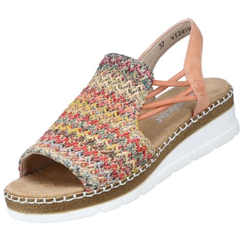Rieker Damen Sandalette Orange/Bunt
