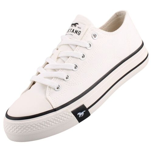 Mustang Damen Canvas Sneaker Wei�