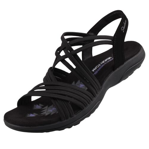 Skechers Reggae Slim Sunny Side Damen Sandalen Schwarz