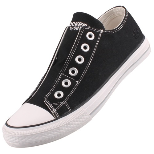 Dockers by Gerli Damen Canvas Sneaker Schwarz