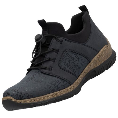 Rieker Damen Halbschuhe Dunkelblau/Schwarz