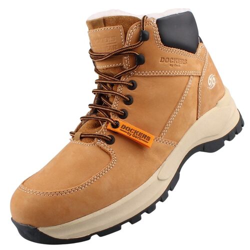 Dockers by Gerli Herren Leder Stiefel gef�ttert Golden Tan (Gelb)