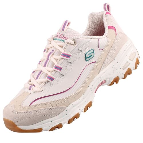 Skechers D�Lites Bold Views Damen Sneaker Natur/Multi