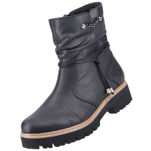 Rieker Damen Stiefelette gefttert Schwarz